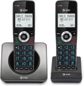AT&T GL2101-2 DECT 6.0 2-Handset Cordless Home Phone with Call Block, Caller ID - Picture 1 of 5