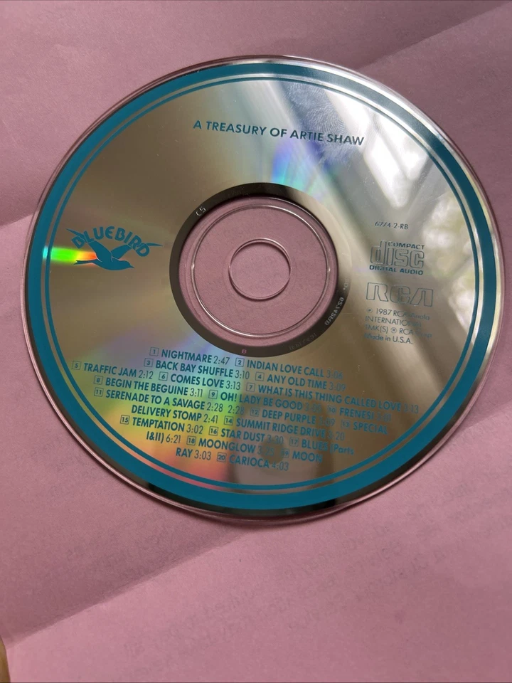 Artie Shaw And His Orchestra CD 1987 Bluebird Treasury  Disc Only Foto 1 de 1