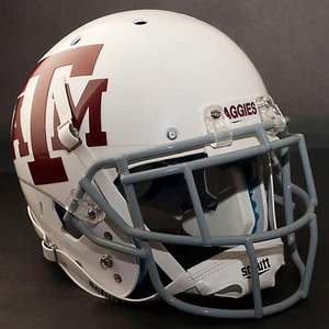*CUSTOM* TEXAS A&M AGGIES Schutt XP GAMEDAY Football Helmet with EGOP Facemask - Picture 1 of 4