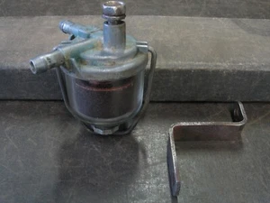 VINTAGE AC DELCO TYPE GF-124 ACCESSORY GLASS BOWL INLINE FUEL FILTER HOT RAT ROD - Picture 1 of 8