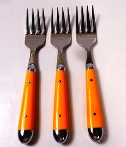 3 Vintage Oneida Palette Sunflower Pattern 4 Prong Salad Forks 7 1/2" Great Cond - Picture 1 of 4