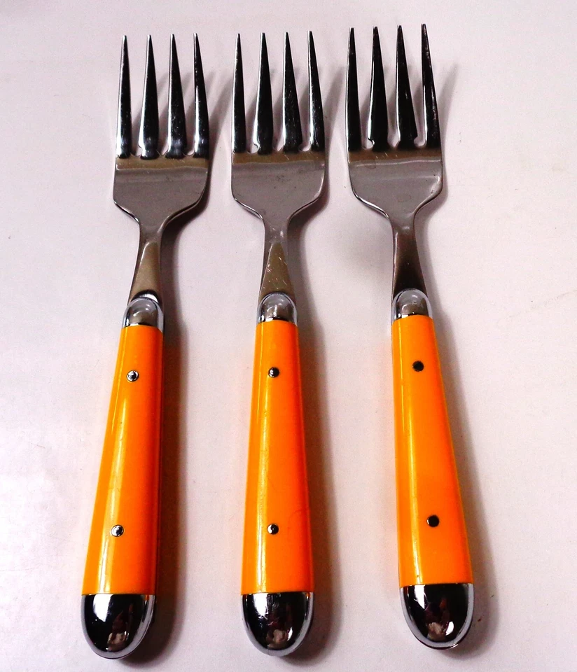 3 tenedores de ensalada vintage Oneida paleta patrón girasol 4 puntas 7 1/2" excelente estado Foto 1 de 4