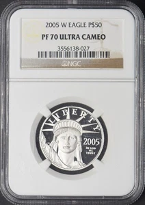 2005-W $50 American Platinum Eagle - NGC PF70 Ultra Cameo - ✪COINGIANTS✪ - Picture 1 of 2