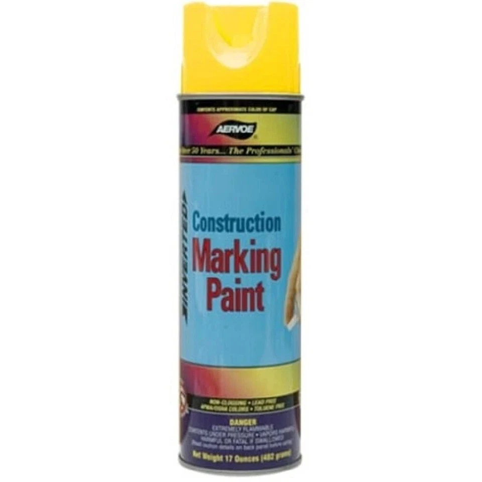 Aervoe Yellow Construction Marking Paint 20 oz. 12-Pack #252 - Image 1 of 1