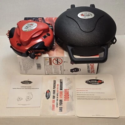 Robot de Limpieza de Parrilla Automático Grillbot con Cepillos de Nylon Rojo con Estuche y Caja Foto 1 de 4