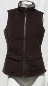 REI Women’s Vest Jacket Insulated Stretch Corduroy Softshell Zip Brown US XS EUC - Picture 1 of 5