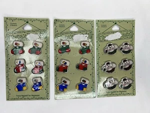 3 Cards Of Buttons Trena's Trinkets Christmas Holiday Stockings And Angels - Picture 1 of 7