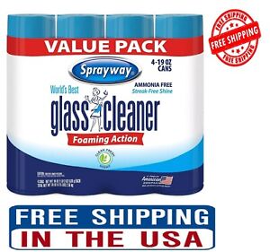 🔥Sprayway Glass Cleaner, 19 Ounce, 4 Pack (free shipping)