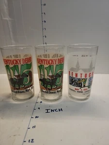 vintage kentucky derby glasses 1989 1991 - Picture 1 of 7
