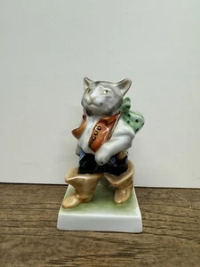 HEREND PORCELAIN HANDPAINTED PUSS IN BOOTS FIGURINE 5279 FROM 1939! - Picture 1 of 5