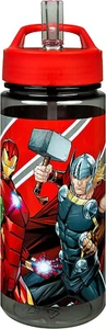 Avengers Trinkflasche Mit Kippen Auf Spender Rot - Bild 1 von 3
