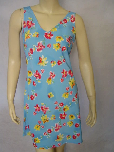 NEW JONATHAN MARTIN TURQUOISE BLUE FLORAL PRINT DRESS 9 - Image 1 of 1