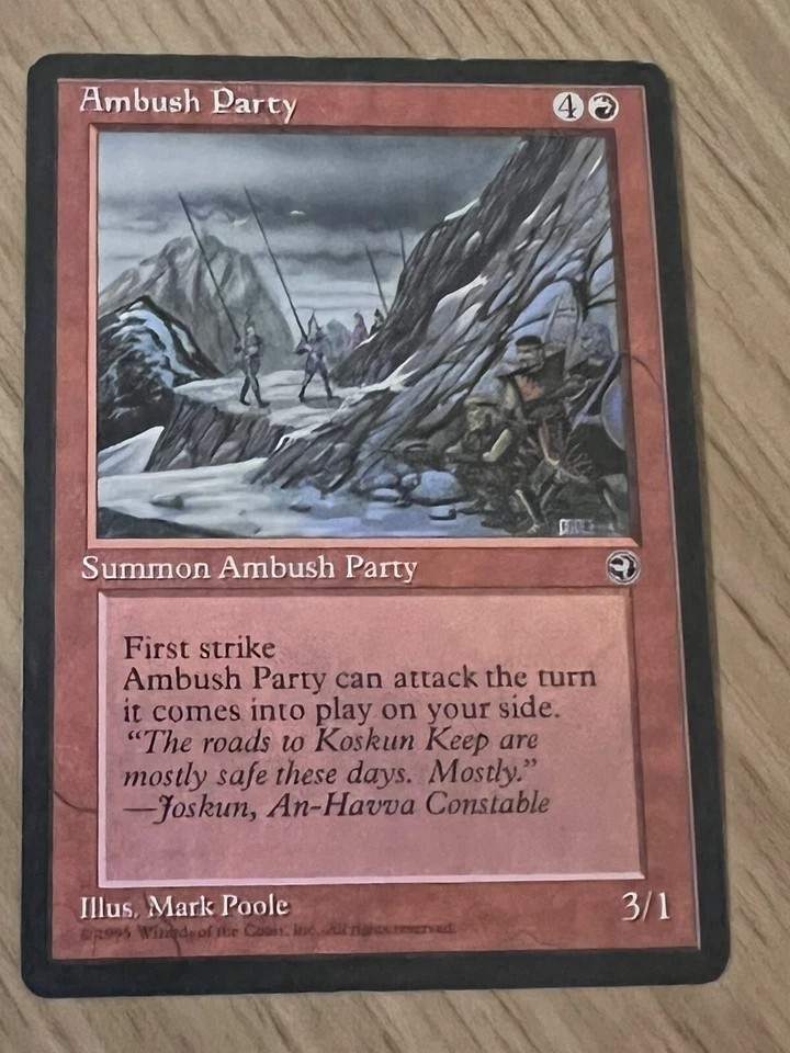 Ambush Party, MTG Homelands (1995) Common Red Creature NM - Image 1 of 1