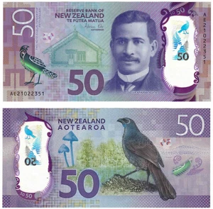 2021 New Zealand 50 Dollars Polymer P 194 NEW UNC Banknote - Picture 1 of 2
