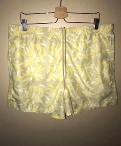 Mens Nat Nast Cabana Collection Yellow Tan Swim Trunks - Size M - Picture 1 of 3