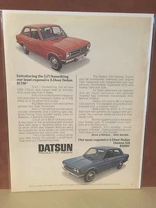 1970 Datsun 510 - Coupe & Classic Automobile Car Sedan Print Ad - Picture 1 of 1