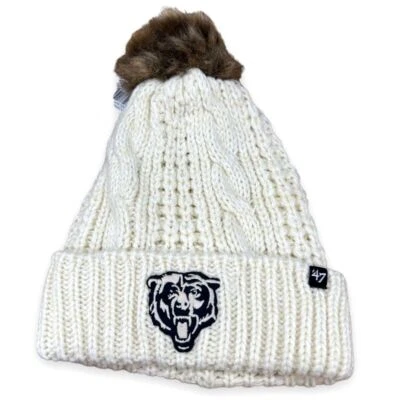 Chicago Bears Gorro Mujer Talla Única '47 Meeko Puños Tejido Sombrero Pom Nuevo Foto 1 de 4