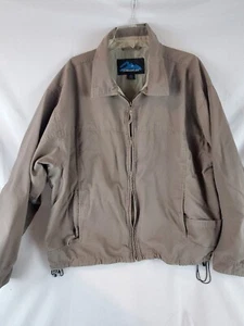 Tri-Mountain Jacket Heavy Beige Duck Canvas Lined Workwear Men's Size 2XL XXL - Picture 1 of 4