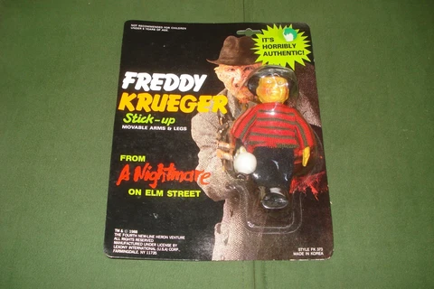 FREDDY KRUEGER STICK UP 1988 FIGURE A NIGHTMARE ON ELM STREET IN PACKAGE, HORROR Cover