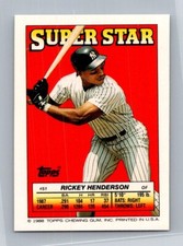 1988  Topps Stickers #51 Rickey Henderson / Andre Dawson FOIL Back