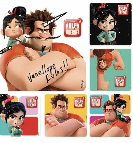 SANDYION 20 Wreck it Ralph breaks the internet Stickers Party Favors Teacher Supply #3