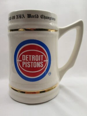1988-89 Detroit Pistons NBA World Champions Bad Boys Large Beer Stein Mug - Image 1 of 3