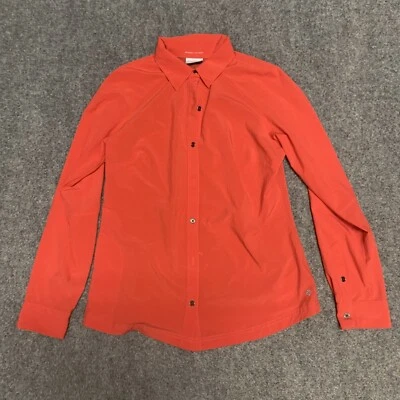 Camisa Columbia Feminina Tamanho Pequeno Manga Longa Botão Camisa Top Caminhada - Imagem 1 de 4