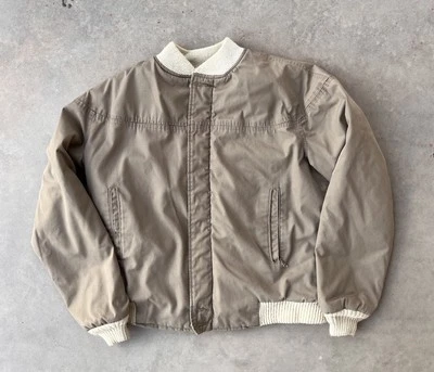 Vintage Varsity By Catalina Jacket Size 40 Tan Beige 60s 70s Derby Bomber - Image 1 of 4