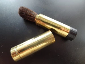 EVERS VINTAGE RETRACTABLE CAMERA BRUSH IN GOLDTONED LIPSTICK TUBE-GERMANY - Picture 1 of 5