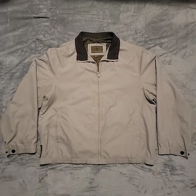 Rainforest Adult Mens JACKET Biege Polyester Outdoors Zip Size XL - Image 1 of 4