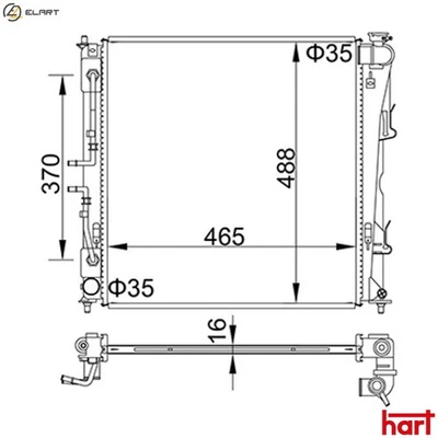 RADIATOR ENGINE COOLING 622 277 FOR KIA G4KD 2.0L G4NE 2.0L 4cyl OPTIMA - Image 1 of 4