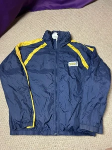 Walt Disney World WDW Size Large Navy Gold Zip Up Windbreaker Jacket Vintage - Picture 1 of 7