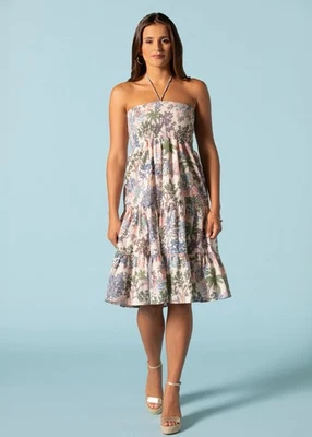 Tori Richard. Nwt Smocked Summer Dress. Gorgeous Fabric And Fit Size Small - Image 1 of 2