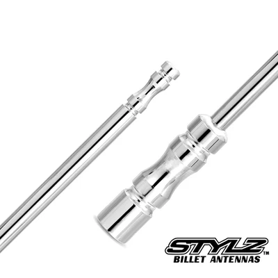 STYLZ 6" CHROME BILLET ANTENNA FITS CHEVY  1500 2500 3500 TRUCK 1988 TO 2026 - Image 1 of 3