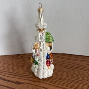 Christopher Radko Ornament "Slim Traveler" Weihnachtsmann. Vintage 1998 7“ - Bild 1 von 3