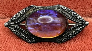Vintage Sterling DRAGONS BREATHE Brooch EXQUISITE ORIGINAL PATINA - Picture 1 of 12
