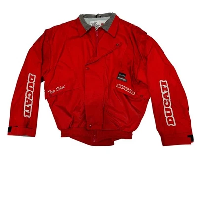Rare Vintage Ducati Hot Shot Jacket Medium Red Thinsulate 90s Moto Racing - Image 1 of 4