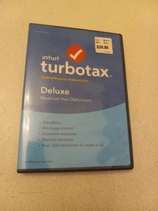 Intuit TurboTax Deluxe 2018 Federal Returns Federal E-File State Returns Irs Tax - Picture 1 of 3