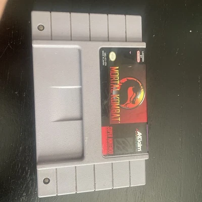 Mortal Kombat SNES Super Nintendo Game Cartridge Tested - Image 1 of 2