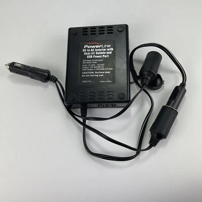 PowerLine Mobile AC Outlet with USB Port DC to AC Converter 0900-73 Car Charger - Image 1 of 2