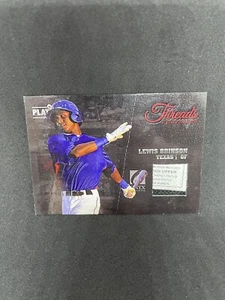 2013 Onyx Baseball Lewis Brinson Game Used Laundry Tag Card #/30 Texas Rangers - Picture 1 of 1