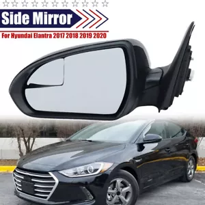 Espejo retrovisor lateral izquierdo del conductor plegable manual para Hyundai Elantra 2017 2018 2019 2020 - Imagen 1 de 12