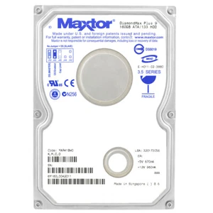 Maxtor 6Y160L DiamondMax Plus 9 160 GB 7200 RPM Ata 3,5" pulgadas - Imagen 1 de 5