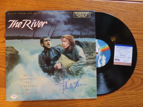 Conductor JOHN WILLIAMS signed THE RIVER 1984 Soundtrack Record PSA AJ36492 Cover