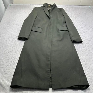 Banana Republic Wool Blend Trench Coat Green Long Length Womens Size XS - Picture 1 of 17