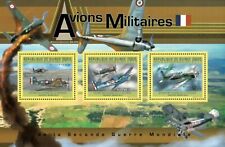 Guinea 2011 - French Military Planes, World War II - Sheet of 3 - MNH