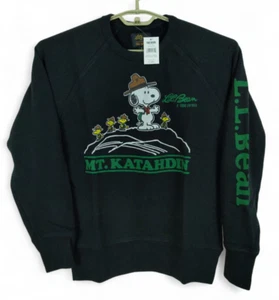 Todd Snyder LL Bean Snoopy Sweatshirt Mens Small Peanuts Mt Katahdin Black - Picture 1 of 7