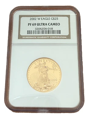 US 2002 W Gold 1/2 oz $25 NGC PF69UC Proof Gold Eagle - Image 1 of 2