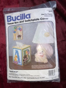 VNTG bucilla tissue box & switch plate cross stitch - Picture 1 of 2