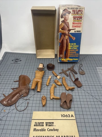 MARX JOHNNY WEST SERIES JAMIE WEST COWBOY 9" ACTION FIGURE Box PARTS 1062A Cover
